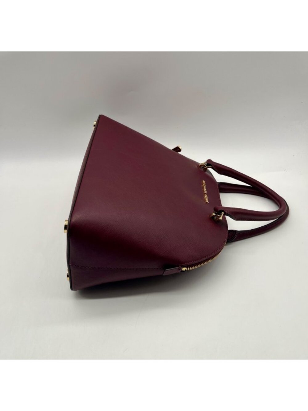 Michael Kors Burgundy Leather Handbag - Picture 3 of 11
